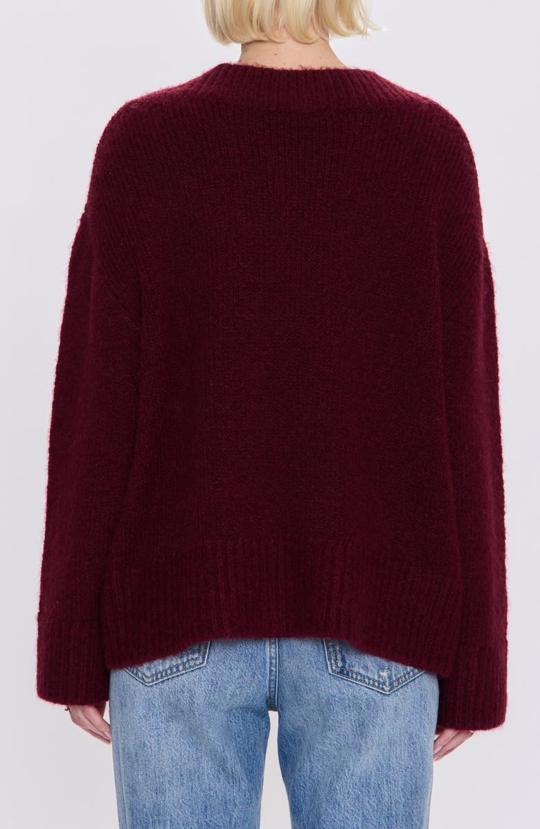 Pistola Talia V-Neck Sweater, Alternate, color, Claret
