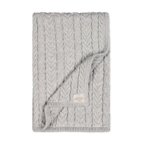 0 Organic Cable Knit Baby Blanket Unisex