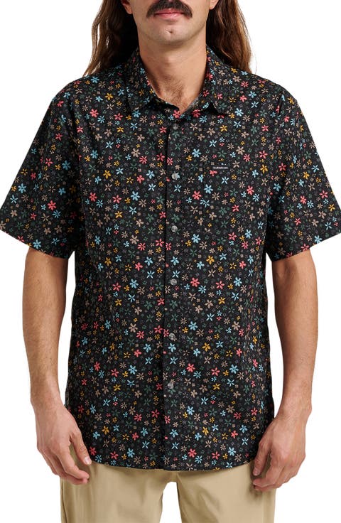 Ditsy Mini Classic Floral Short Sleeve Cotton Button-Up Shirt