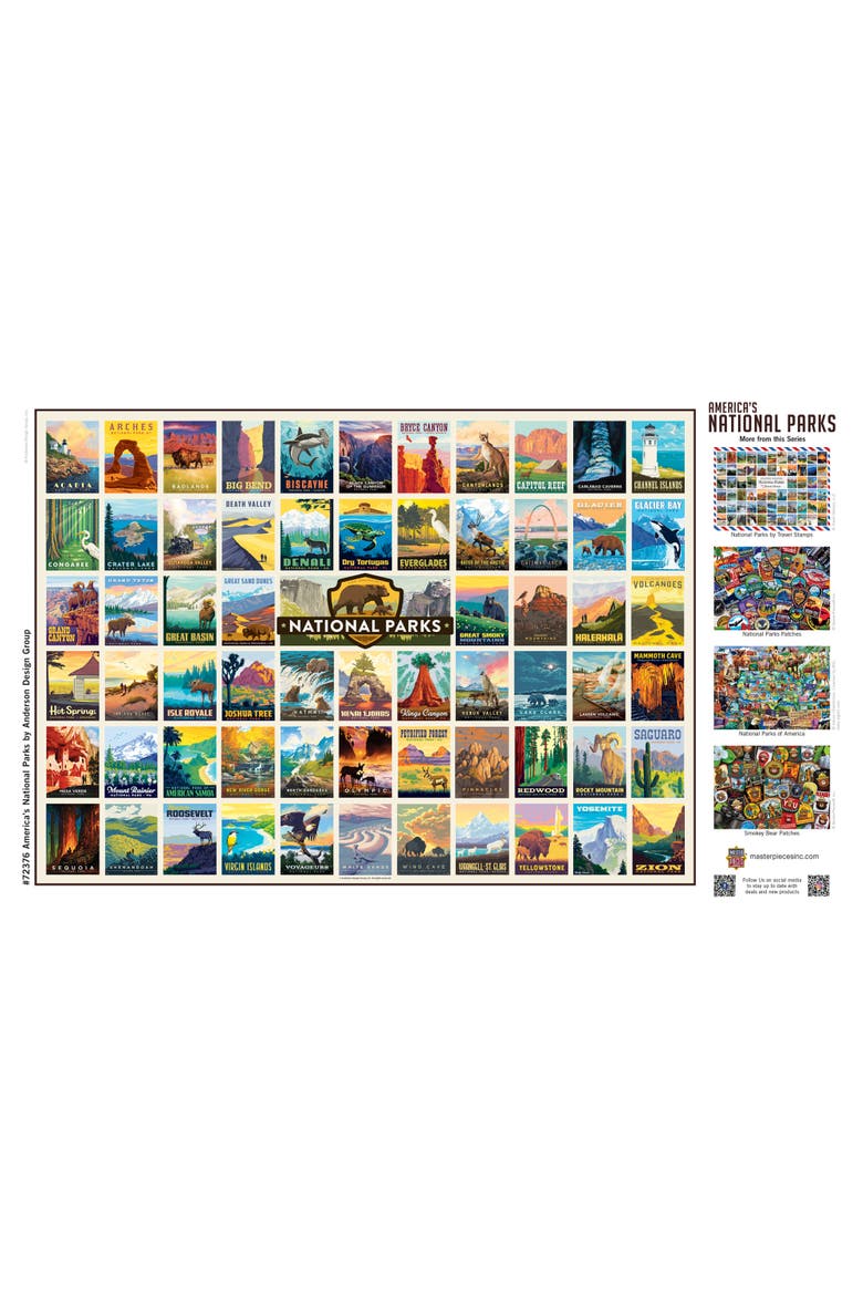 National Parks Poster Art 1000pc Puzzle, Alternate, color, Multicolor