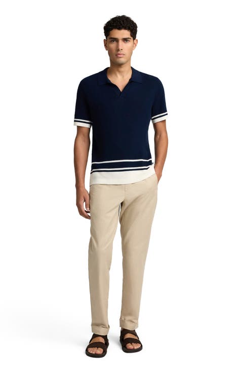 Linen Cotton Stretch Cuff Pant