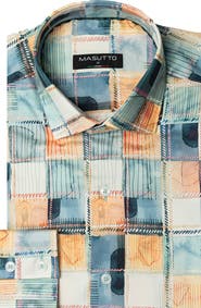 MASUTTO Giannis Print Button-Up Long Sleeve Shirt