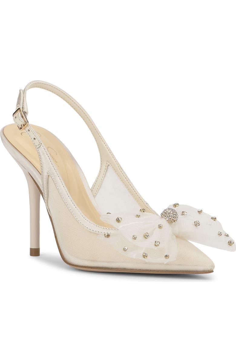 Jessica Simpson Lavilra Slingback Pointed Toe Pump, Main, color, Off White