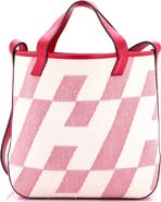 Pre-Owned Hermes Cabas H en Biais Tote Canvas with Leather 27