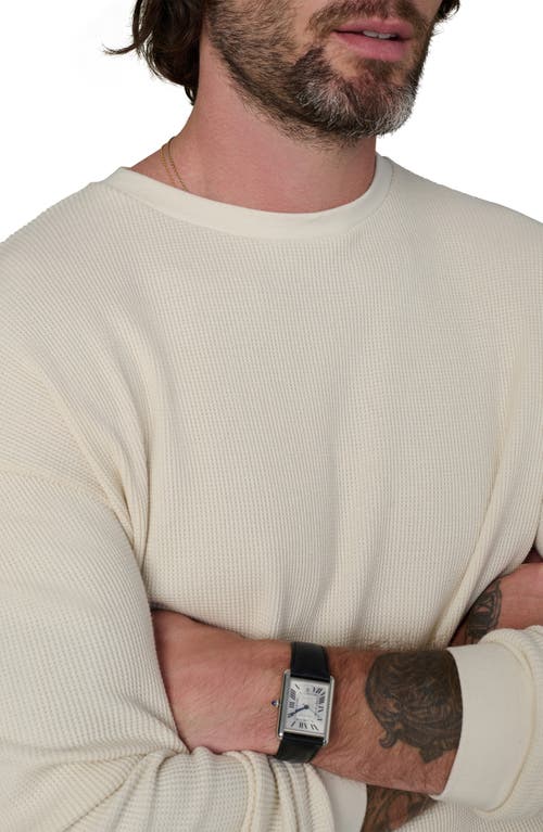 Joe's Waffle Monogram Long Sleeve T-shirt In White
