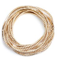 Nordstrom Set of 10 Crystal Stretch Bracelets