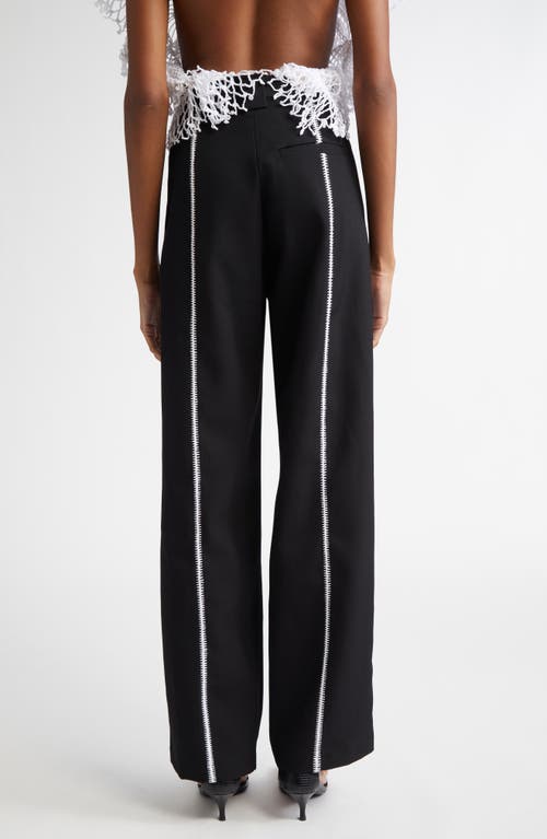 Diotima Thirds Plaid Straight Leg Trousers In Black