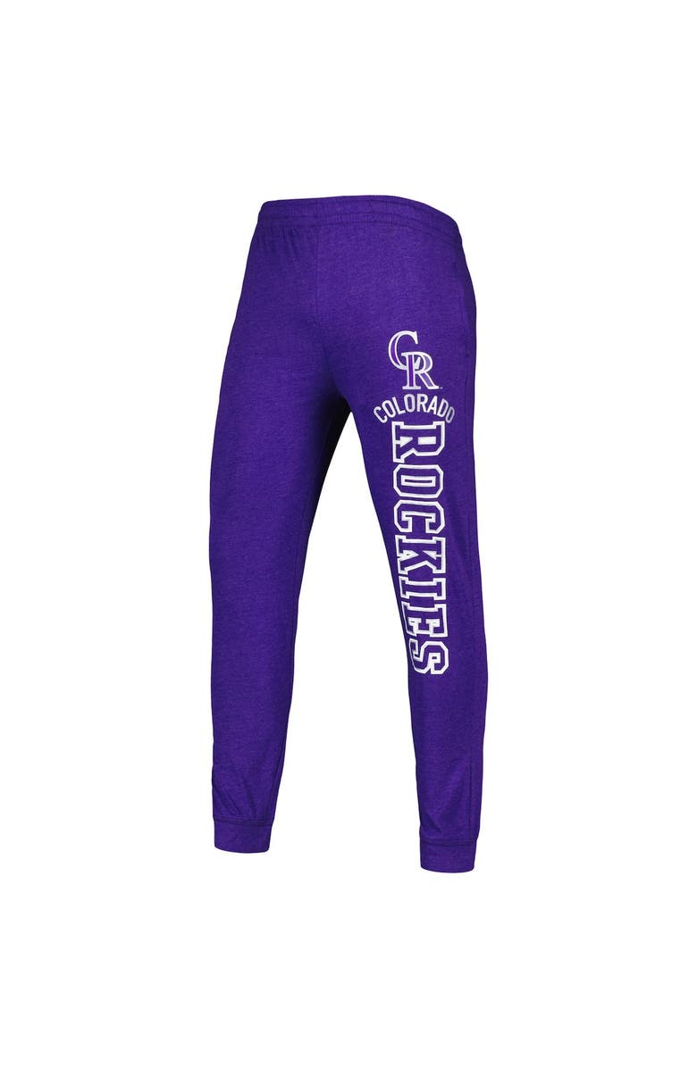 CONCEPTS SPORT Men's Concepts Sport Heather Purple/Heather Charcoal Colorado Rockies Meter Hoodie & Joggers Set, Alternate, color, Purple