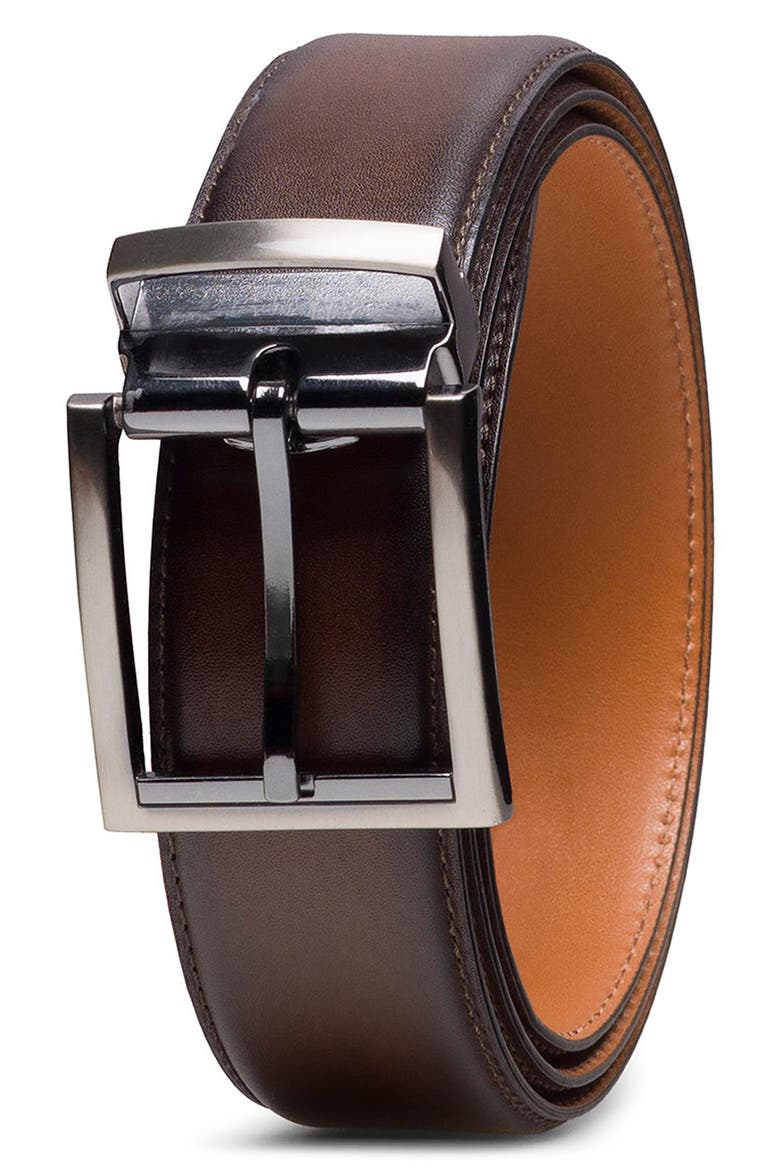 Elmer 1901 Leather Belt, Alternate, color, TABACO/ GREY