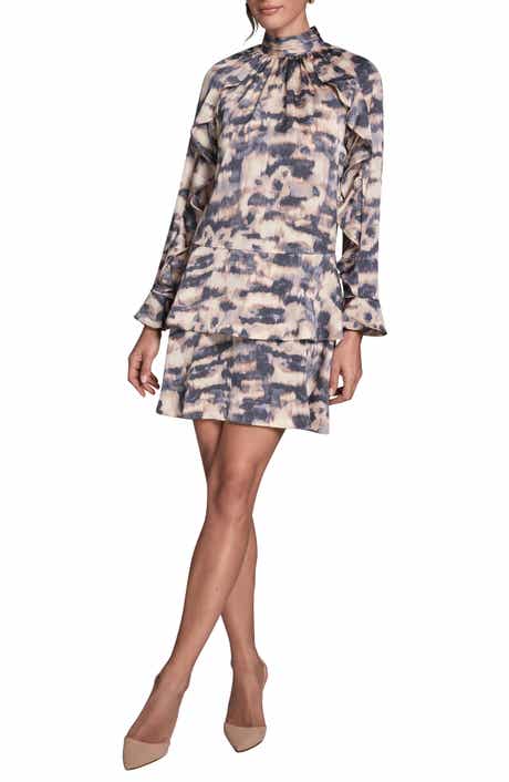 Mock Neck Long Sleeve Minidress