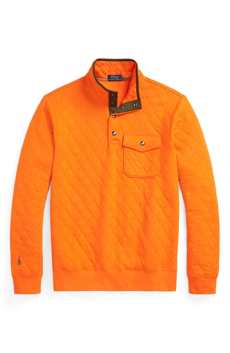 Polo Ralph Lauren Quilted Double Knit Quarter Snap Pullover, Alternate, color, 
