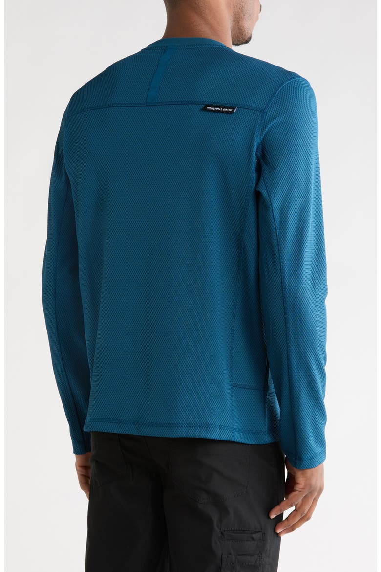 Piqué Long Sleeve T-Shirt, Alternate, color, TEAL