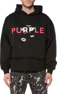 PURPLE BRAND Double Layer Graphic Hoodie
