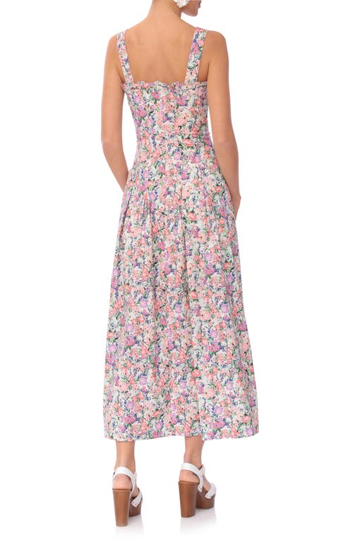 Avec Les Filles Fit And Flare Dress In Perfect Petals