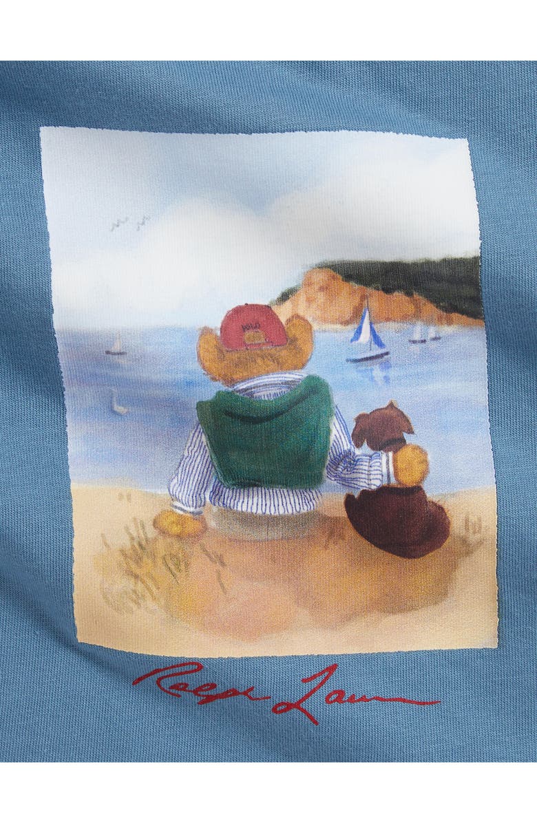 Ralph Lauren Beach Bear Cotton Graphic T-Shirt, Alternate, color, Bear Camp Blue