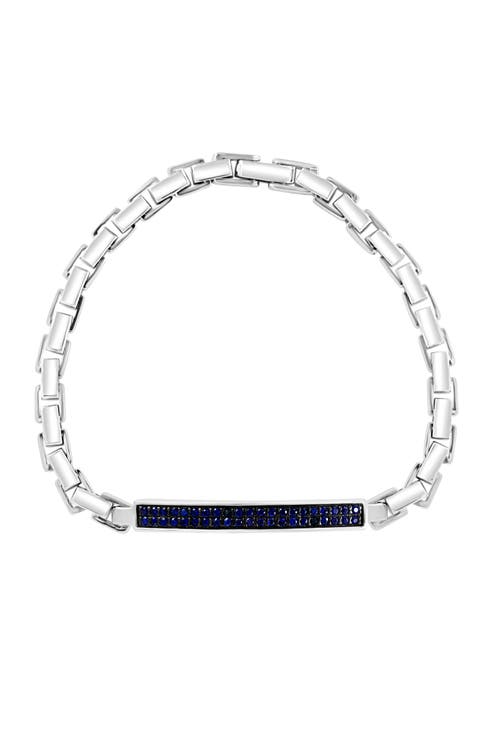 Sapphire Bar Bracelet in Sterling Silver