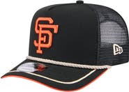 New Era Men's New Era Black San Francisco Giants Vintage Rope Trucker A-Frame 9FIFTY Adjustable Hat