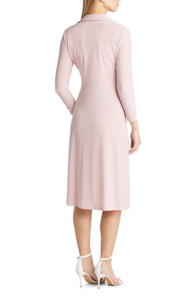 Anne Klein Long Sleeve Signature Stretch Wrap Dress, Alternate, color, 