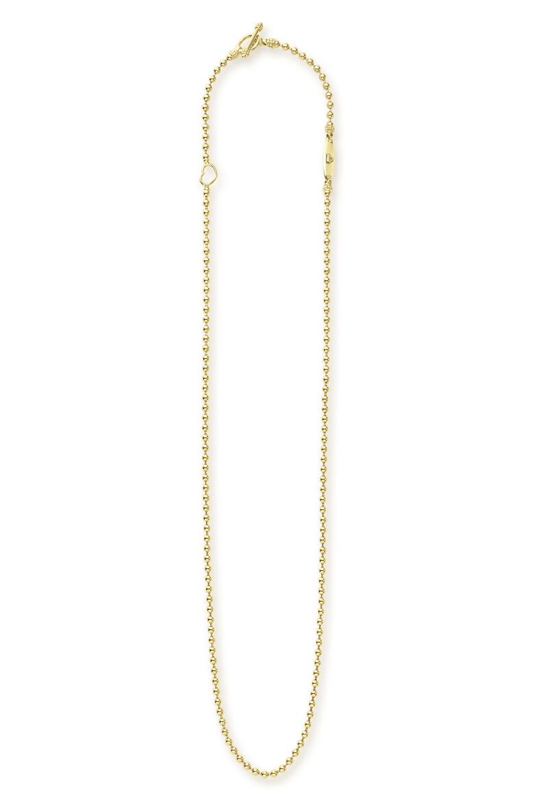 Signature Caviar Ball Chain Necklace, Main, color, GOLD