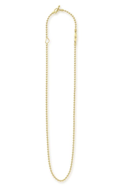 Signature Caviar Ball Chain Necklace