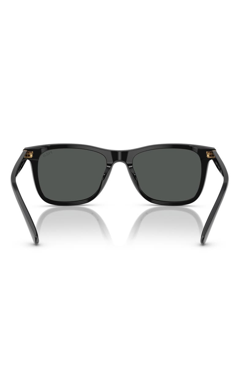 Polo Ralph Lauren 55mm Square Sunglasses, Alternate, color, Shiny Black