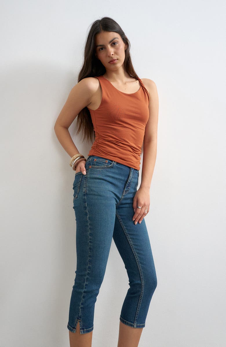 Topshop High Waist Capri Skinny Jeans, Alternate, color,