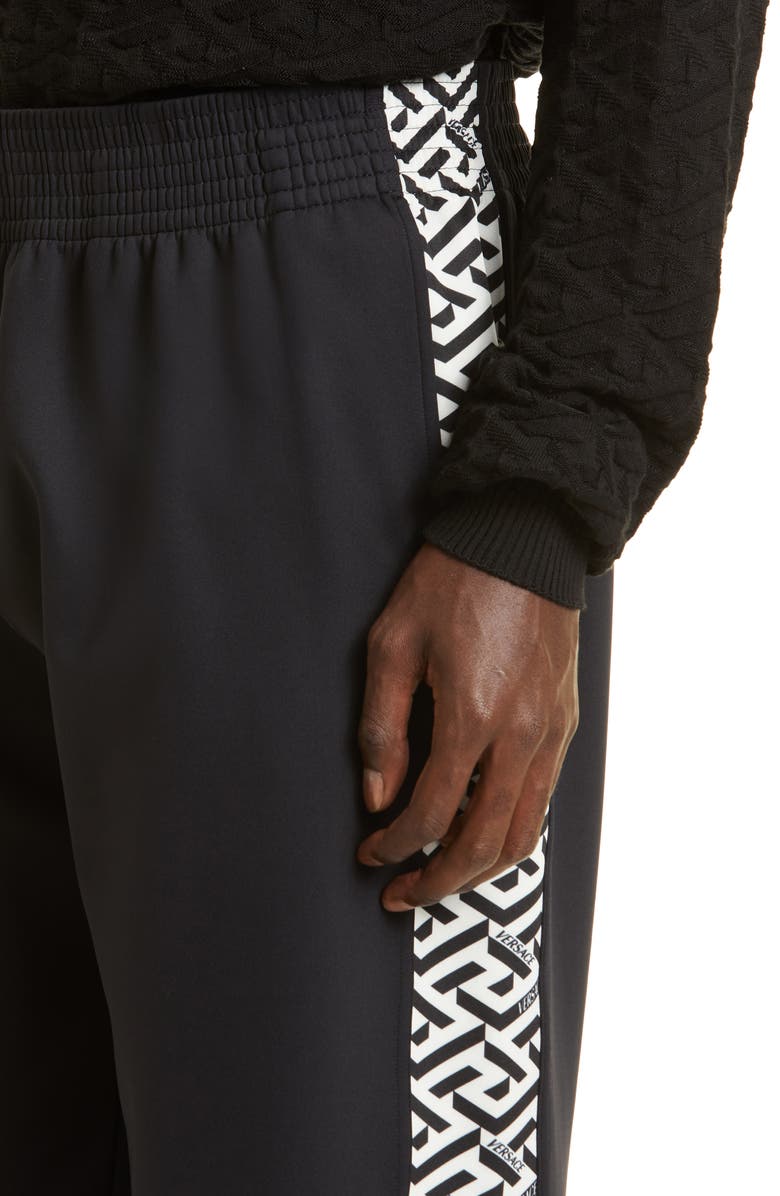 Versace La Greca Stripe Joggers, Alternate, color,
