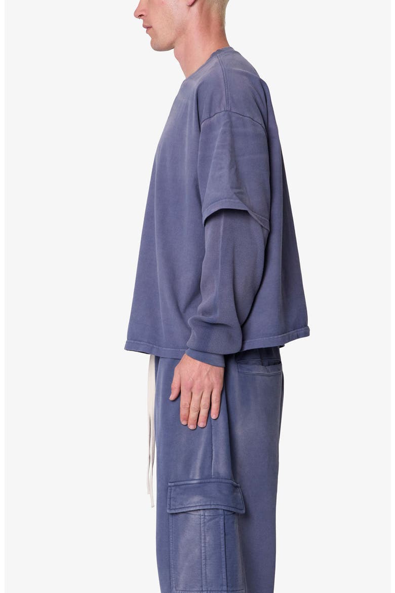 Layered Thermal Long Sleeve T-Shirt, Alternate, color, WASHED NAVY