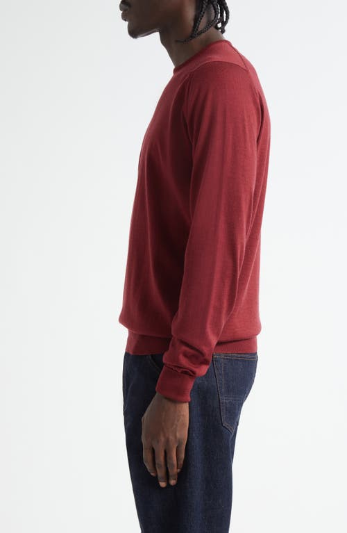 John Smedley Marcus Virgin Wool Crewneck Sweater In Red