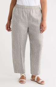 Eileen Fisher Ankle Length Lantern Linen Blend Pants