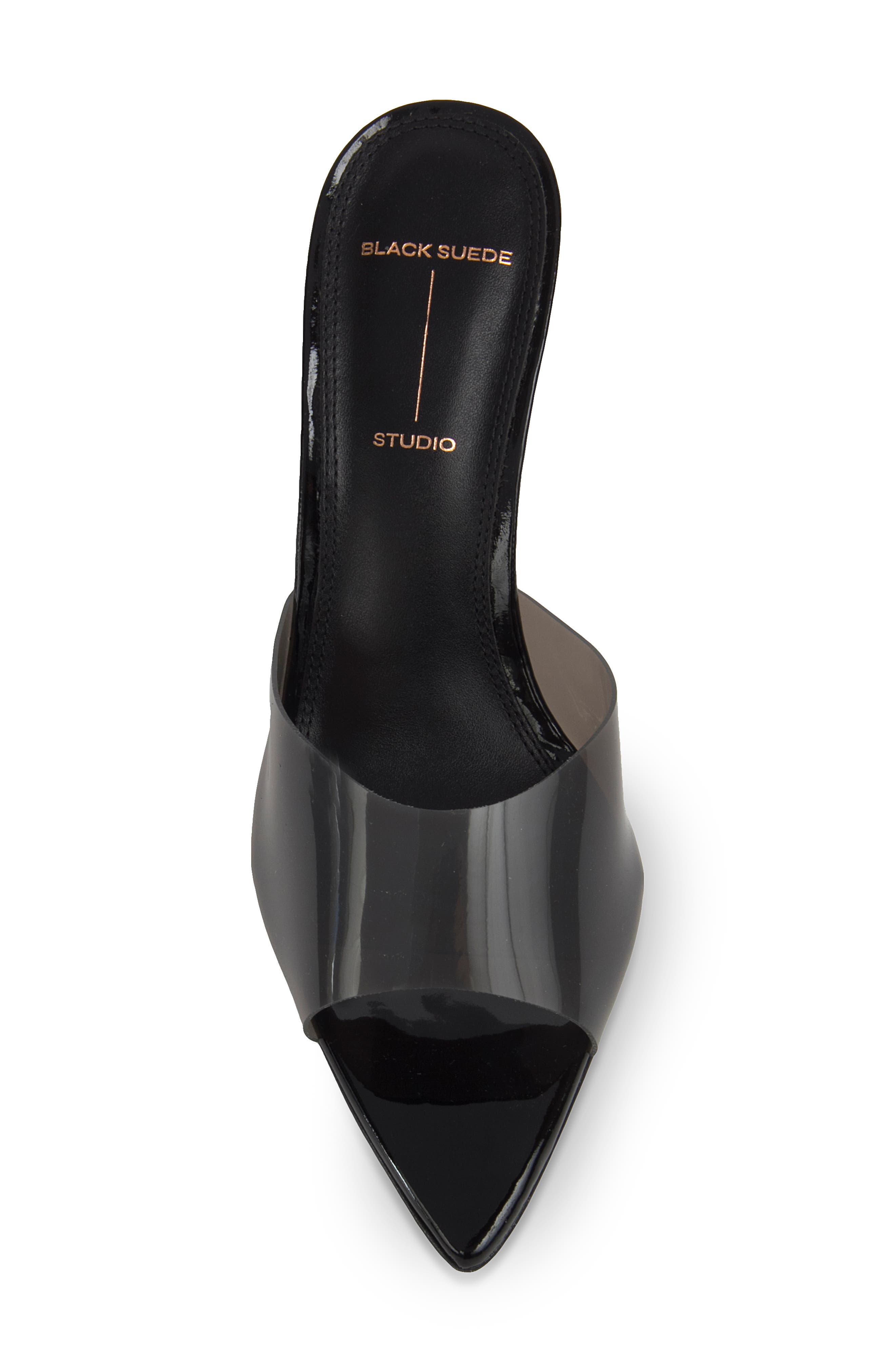 BLACK SUEDE STUDIO Belle Open Toe Pump, Alternate, color, 