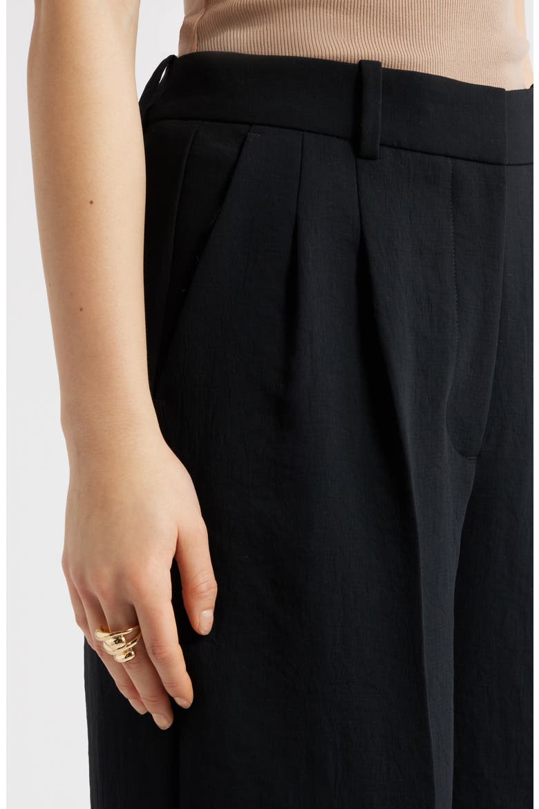 Curator Crepe Culottes, Alternate, color, BLACK