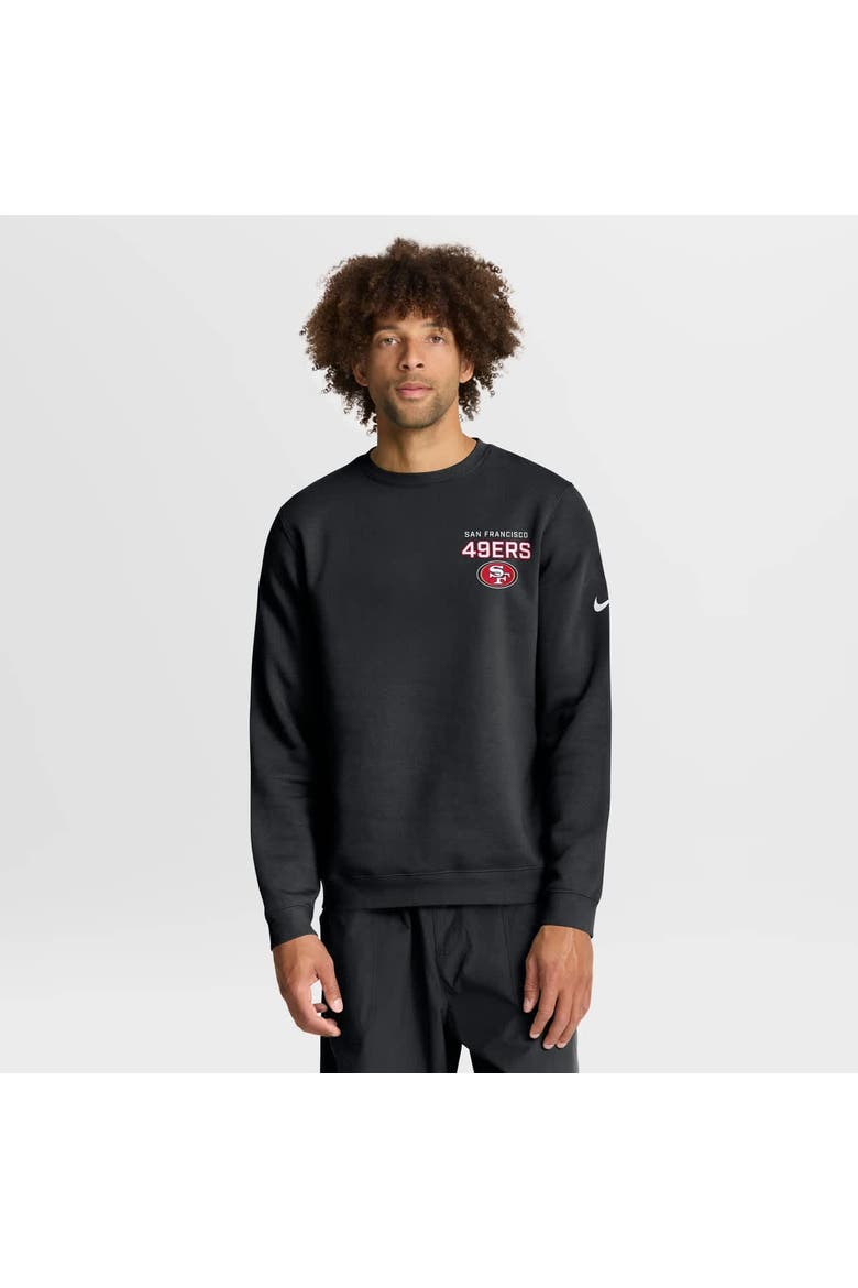 Men's Nike Black San Francisco 49ers Primetime Club Fleece Pullover Sweatshirt, Main, color, Black