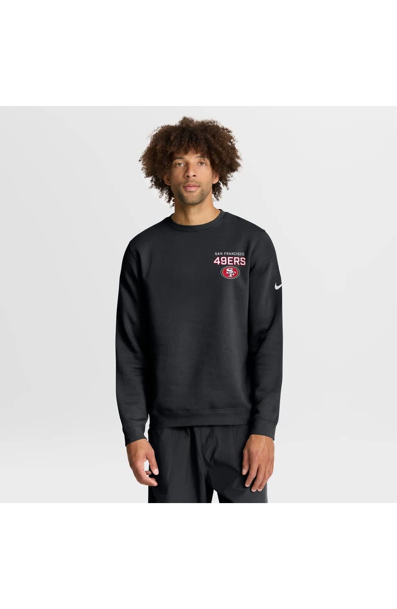 Nike Men's Nike Black San Francisco 49ers Primetime Club Fleece Pullover Sweatshirt, Main, color, 