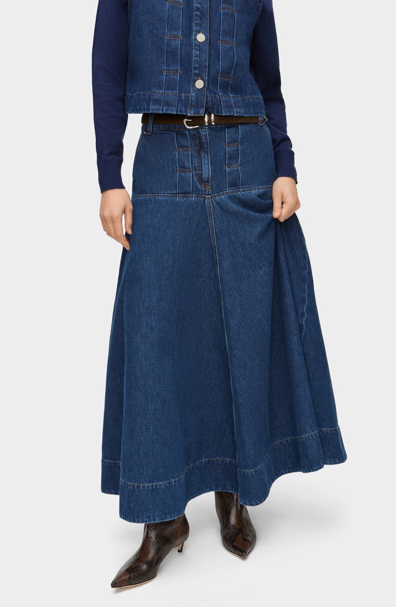 ALIGNE Liza Denim Maxi Skirt, Alternate, color, Ocean Blue