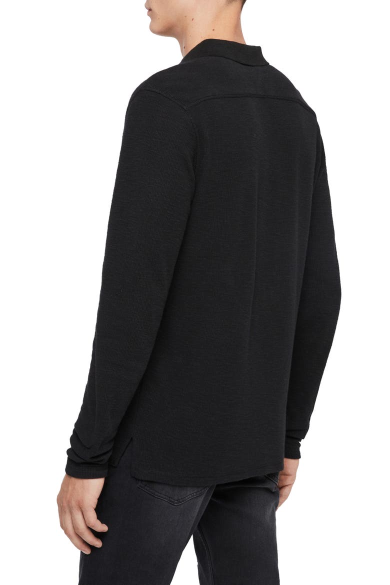 Muse Long Sleeve Thermal Henley, Alternate, color, BLACK