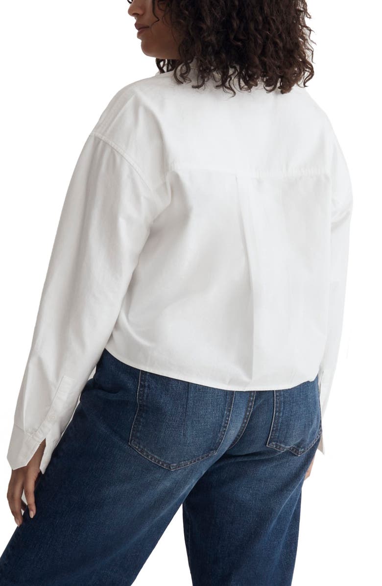 Madewell The Signature Oxford Crop Shirt, Alternate, color,