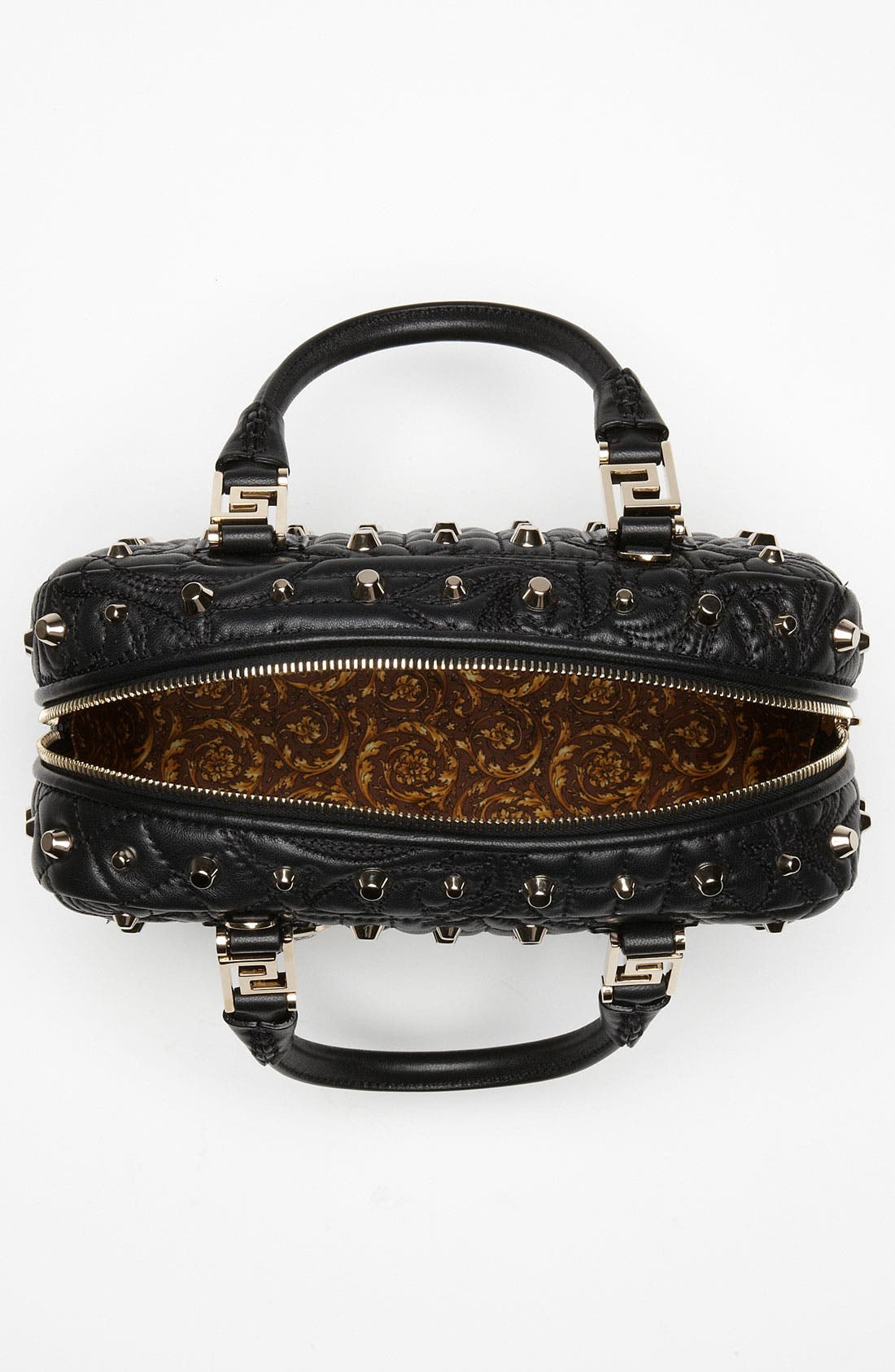 Versace 'Vanitas - Small' Leather Satchel, Alternate, color, 