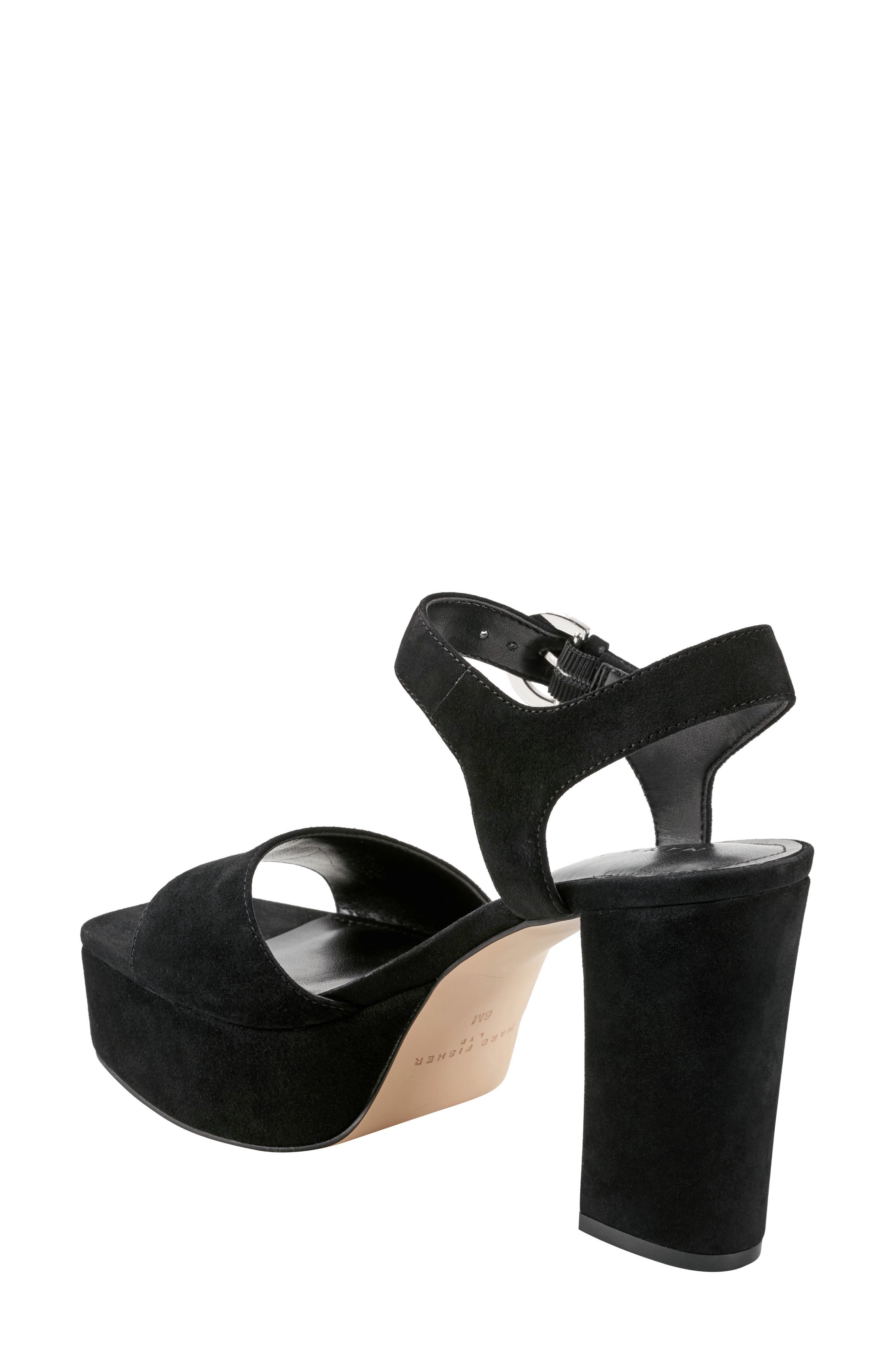 Marc Fisher LTD Cinthia Platform Sandal, Alternate, color, Black