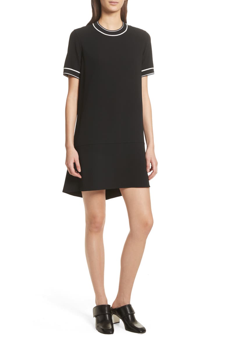 Thatch Crepe Shift Dress, Main, color, BLK