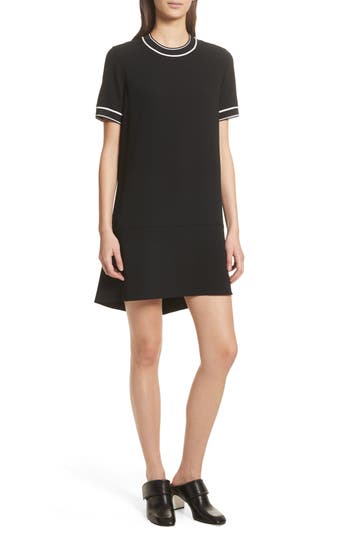 Rag & Bone Thatch Crepe Shift Dress In Black