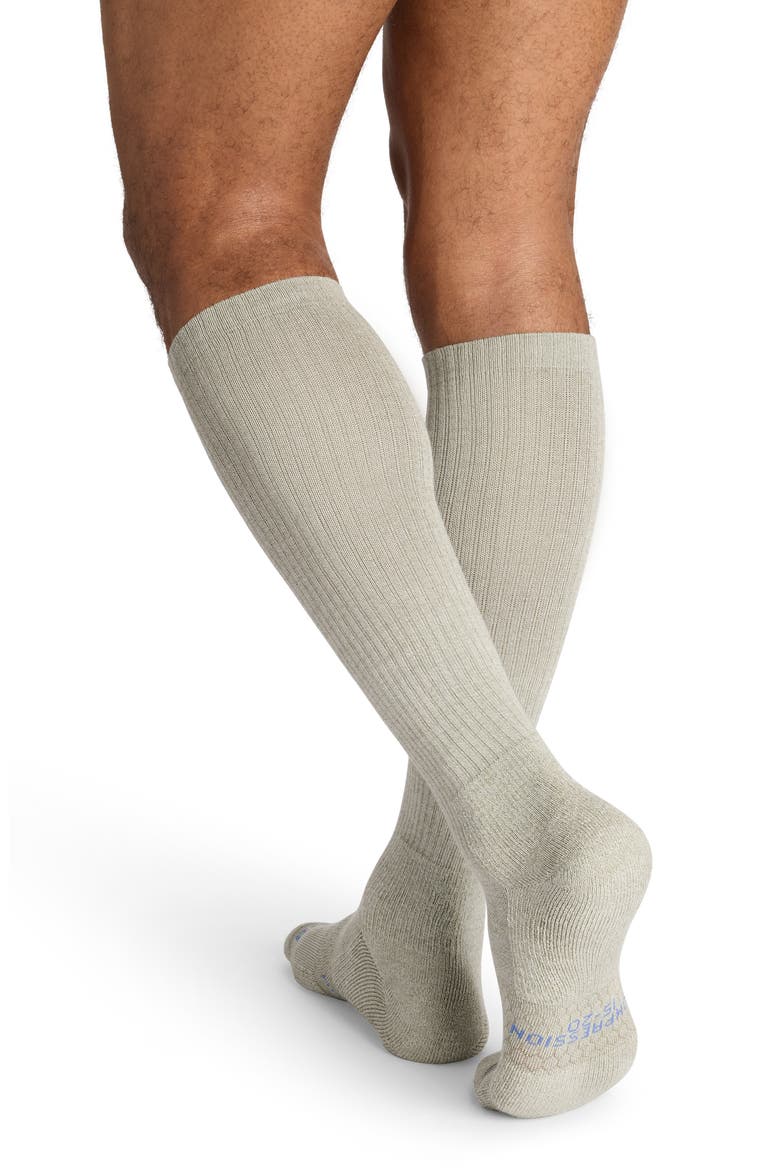 Marl Casual Compression Knee High Socks, Alternate, color, SAGE BRUSH