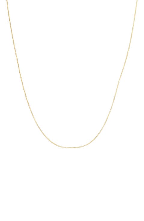 10K Gold Box Chain Necklace