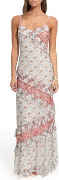 Agua Bendita Alana Lace & Ruffle Sleeveless Cover-Up Maxi Dress