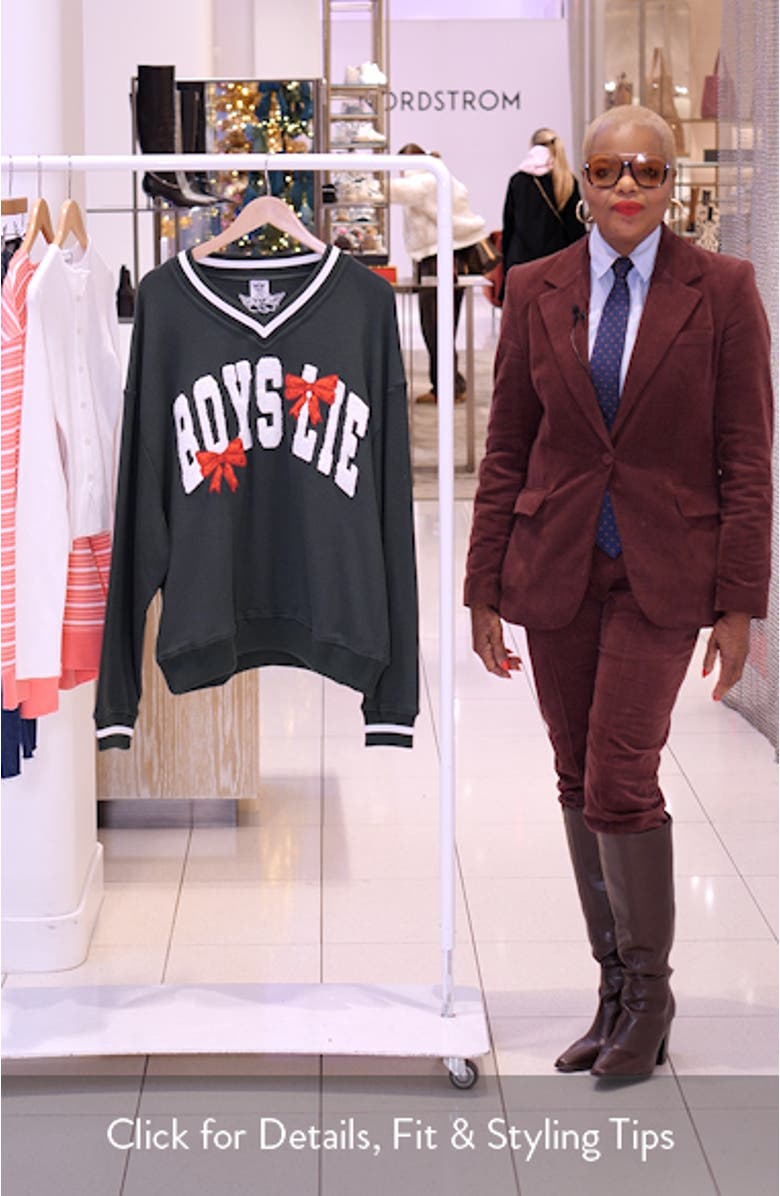 Wrap Me in a Bow Hayley V-Neck Sweatshirt, sales video thumbnail