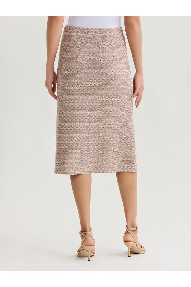 Tonal Tweed Straight Knit Skirt, Alternate, color, Beige