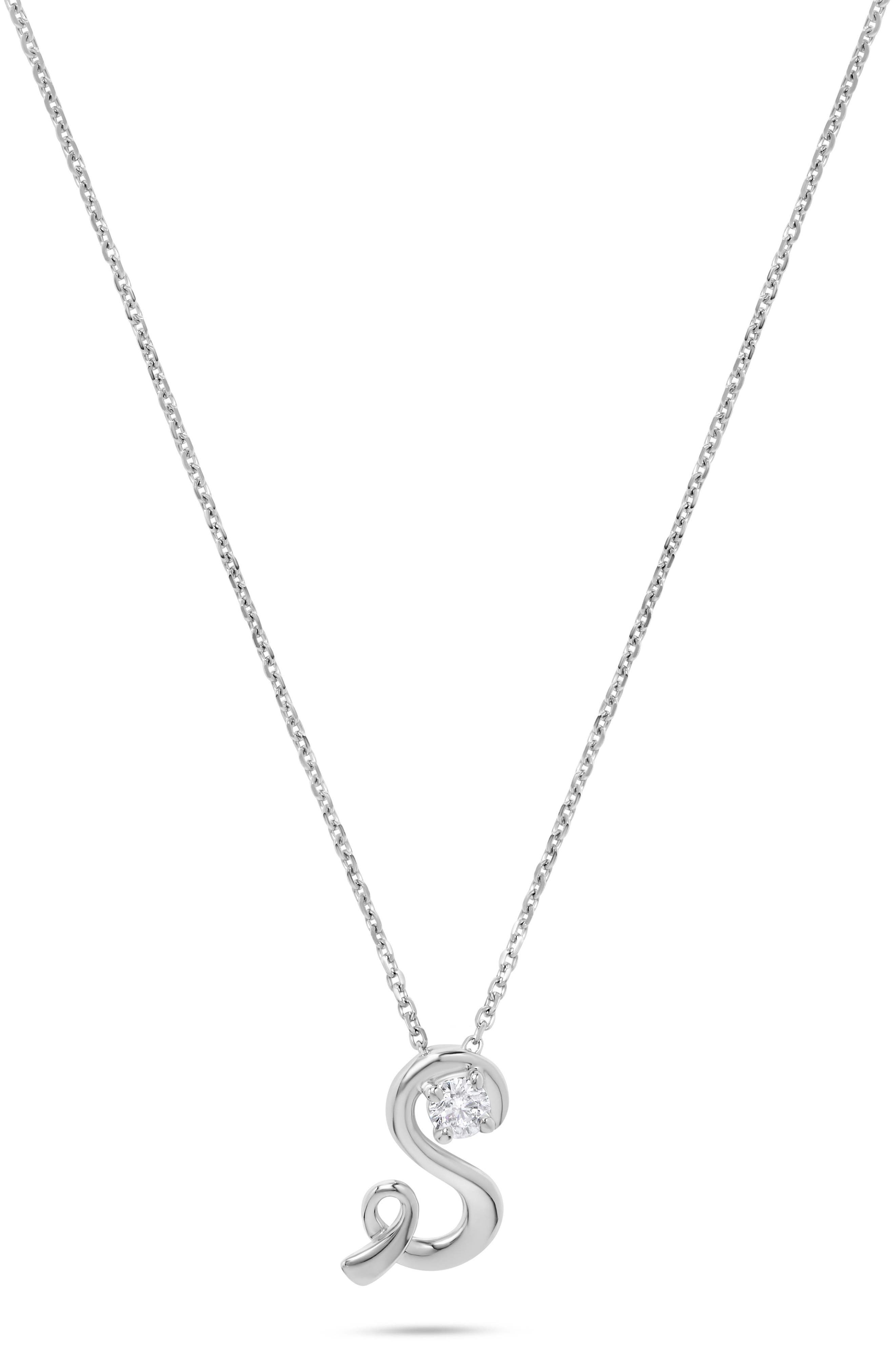 H.J. Namdar Diamond Letter S Necklace