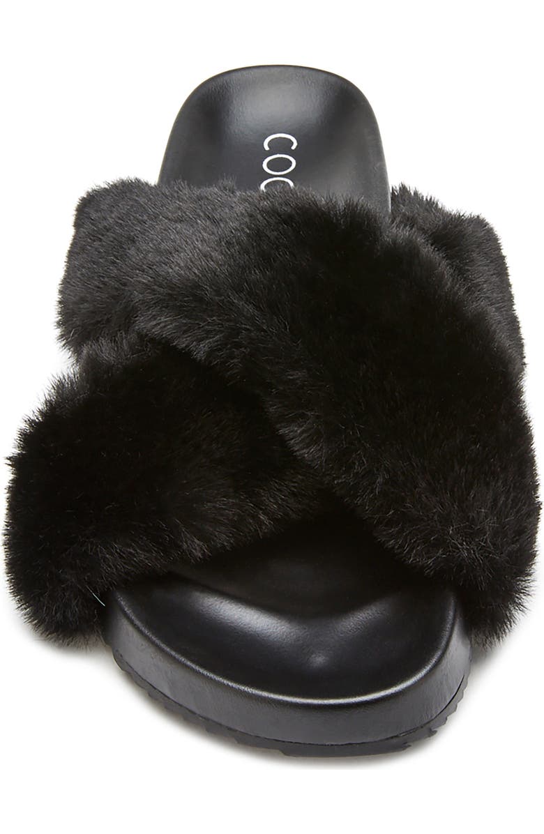 Coconuts by Matisse Seasons Faux Fur Slide Sandal, Alternate, color,