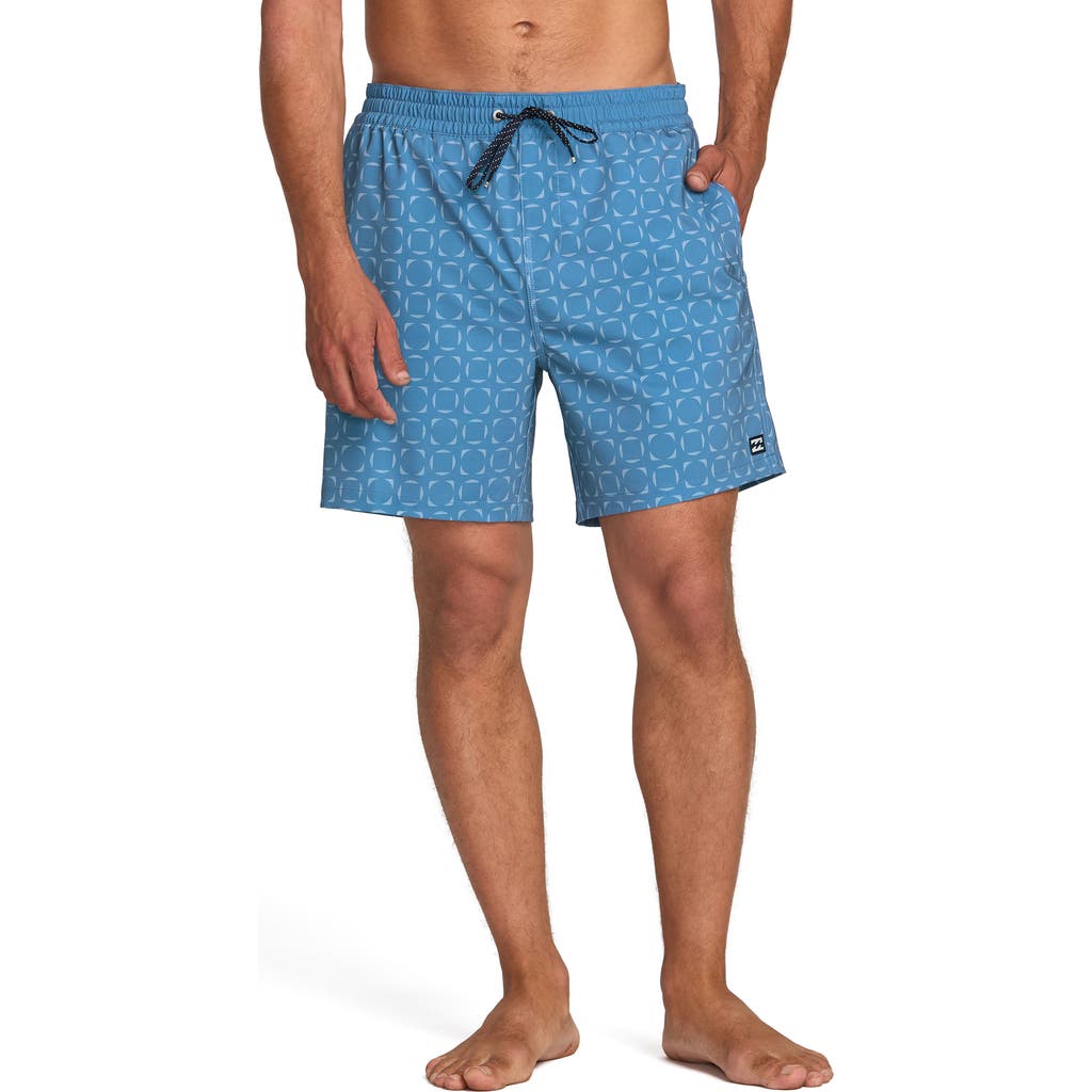 Billabong Lineup Layback Swim Trunks In Blue