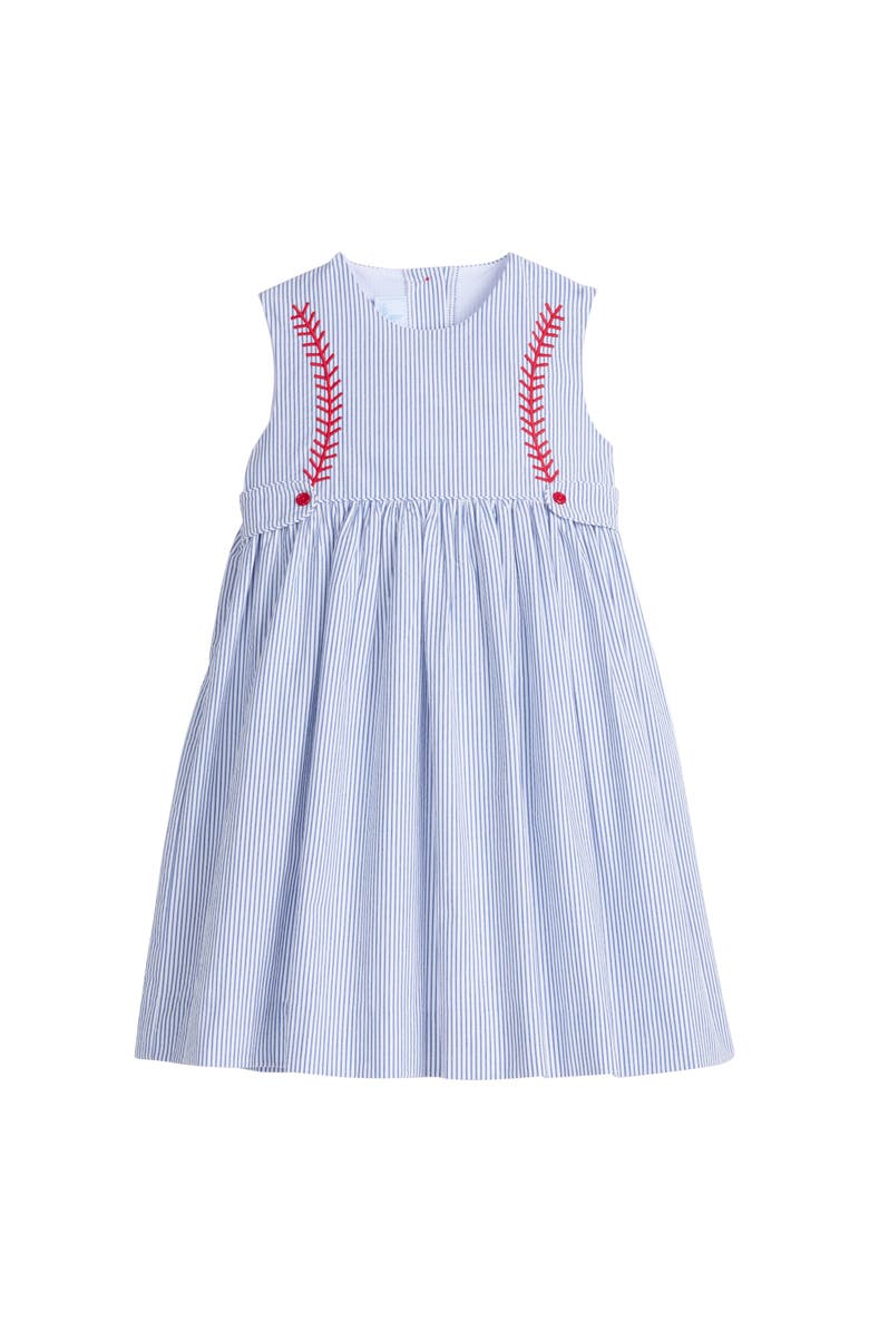 Little English Kids Button Tab Nantucket Dress, Main, color, Baseball